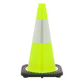 18 inch traffic cone lime green with reflective collar