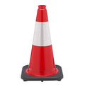 red safety traffic cones with reflective 6 collar