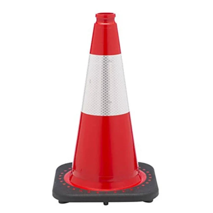red safety traffic cones with reflective 6 collar
