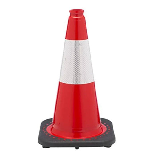 red safety traffic cones with reflective 6 collar