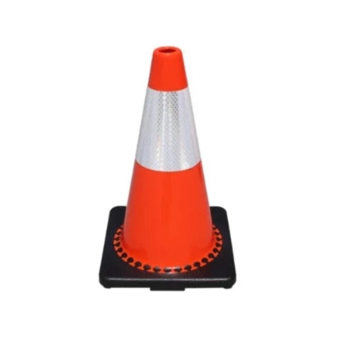 18" Traffix Devices PVC Traffic Cone - Orange - 3 Lbs - 6" 3M Reflective Collars
