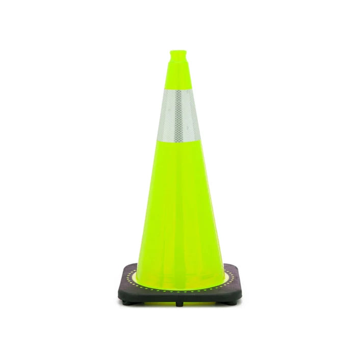 jbc-traffic-safety-cone-lime-28-inch-tall-7-lbs-6-inch-3m-reflective-collars