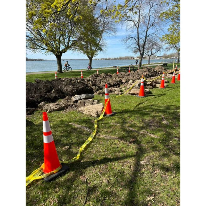 28" Traffic Safety Cone - 7 Lbs - Orange - 6" + 4" Inch Hi Intensity Reflective Collars