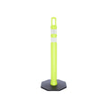 42" JBC Safety Arch Top Traffic Delineator Post Kit - Lime Green Post + 12 LBS Base