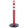 42" JBC Safety Arch Top Traffic Delineator Post Kit - Red Post + 8 LBS Base