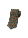Product Image of Abstract Woven Silk Tie-Brown/Green