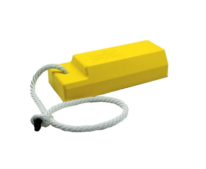 Aviation Wheel Chock 12" - Small to Mid Sized Aircraft - Rope Lanyard and Rubber Pad