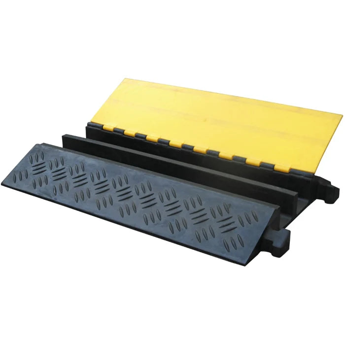 ATLAS Heavy Duty Extra Large Cable Protector - 2 Channels - Yellow / Black - CP9985