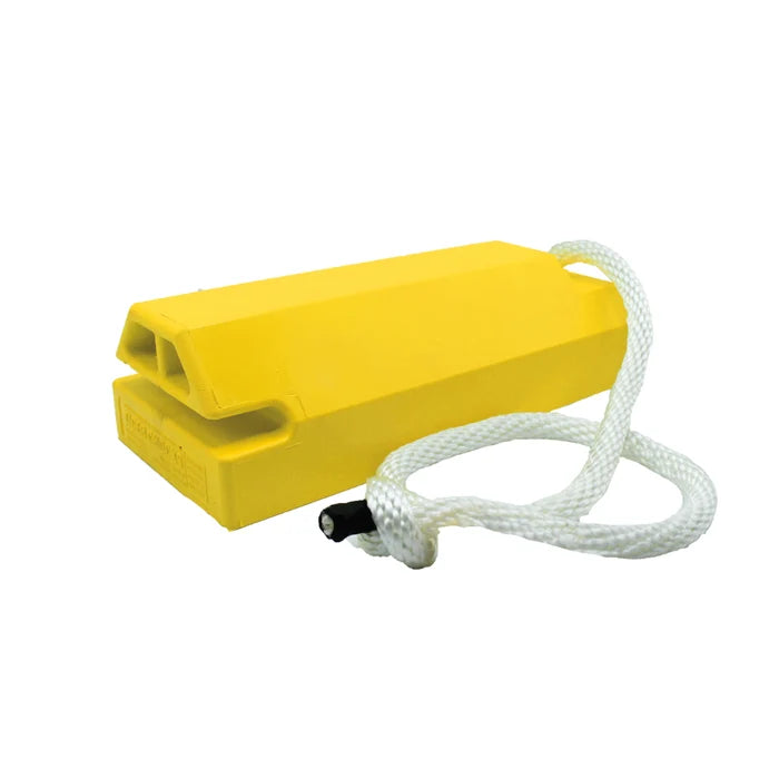 Aviation Wheel Chock 20" - Over-Sized Aircraft with Locking Rope - Yellow