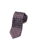 Product Image of Basketweave Woven Silk Tie-Brown