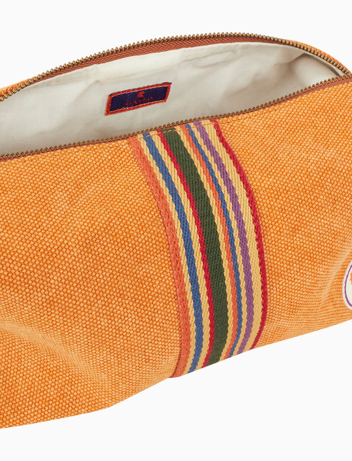 Beauty unisex in canvas di cotone tinta unita arancio - Gallo 1927 - Official Online Shop
