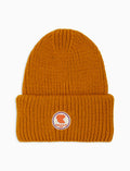 Berretto con risvolto bambino giallo a coste tinta unita - Gallo 1927 - Official Online Shop