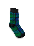 Product Image of Blackwatch Plaid Cotton Blend Socks-Blue Multi