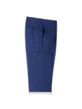 Product Image of Blue Plaid Wool Blend Single Pleat Suit Pants-Blue