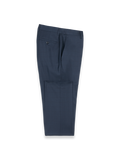 Product Image of Blue Wool Windowpane Flat Front Suit Pants-Blue