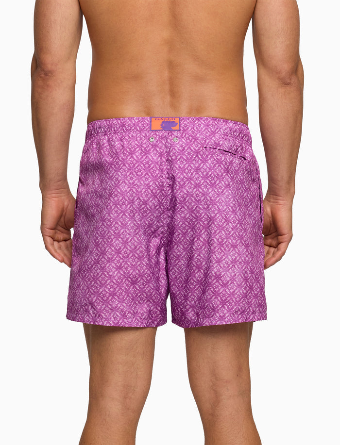 Boxer mare uomo fantasia batik viola - Gallo 1927 - Official Online Shop