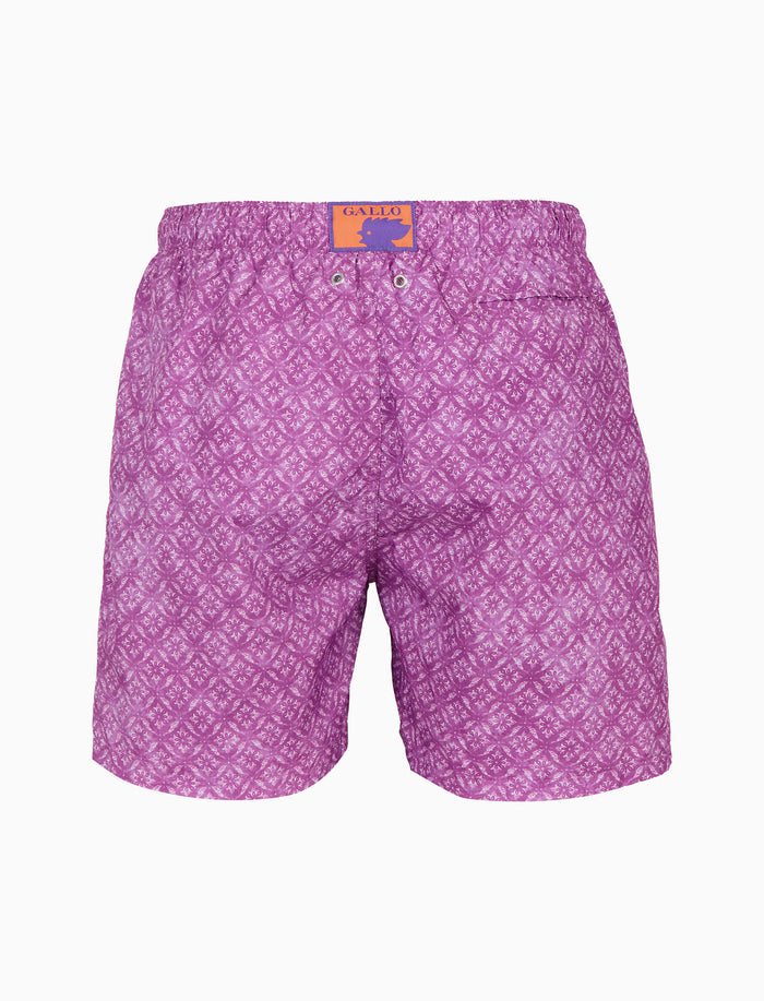 Boxer mare uomo fantasia batik viola - Gallo 1927 - Official Online Shop