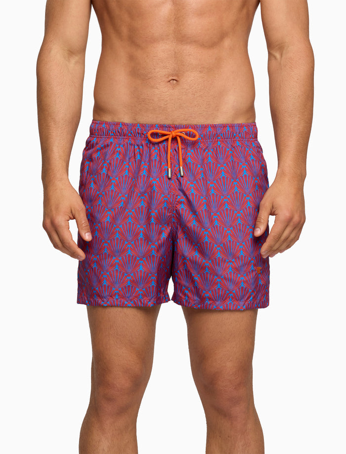 Boxer mare uomo fantasia conchiglie su fondo bordò - Gallo 1927 - Official Online Shop