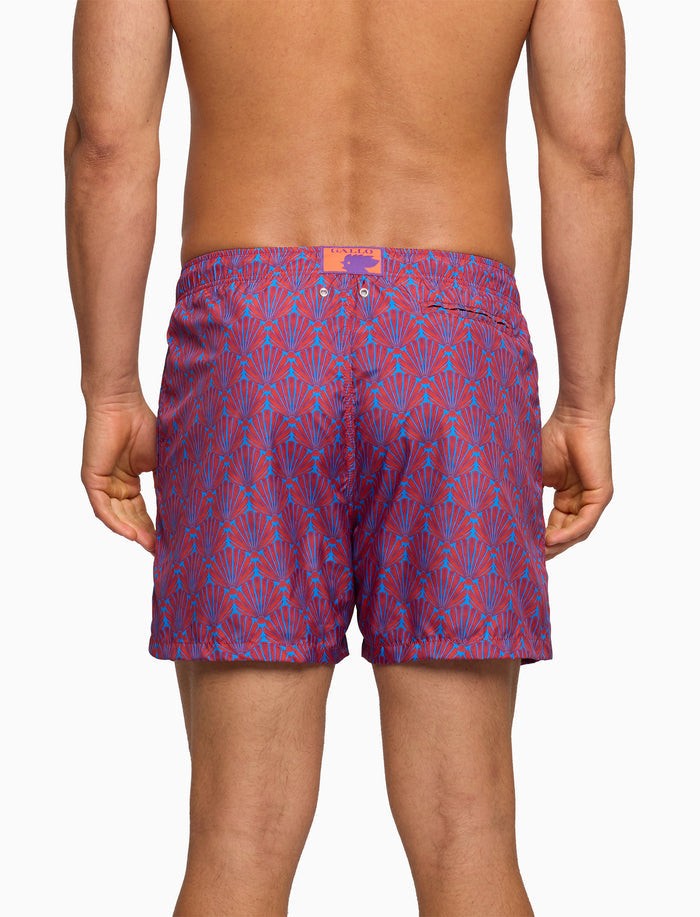 Boxer mare uomo fantasia conchiglie su fondo bordò - Gallo 1927 - Official Online Shop