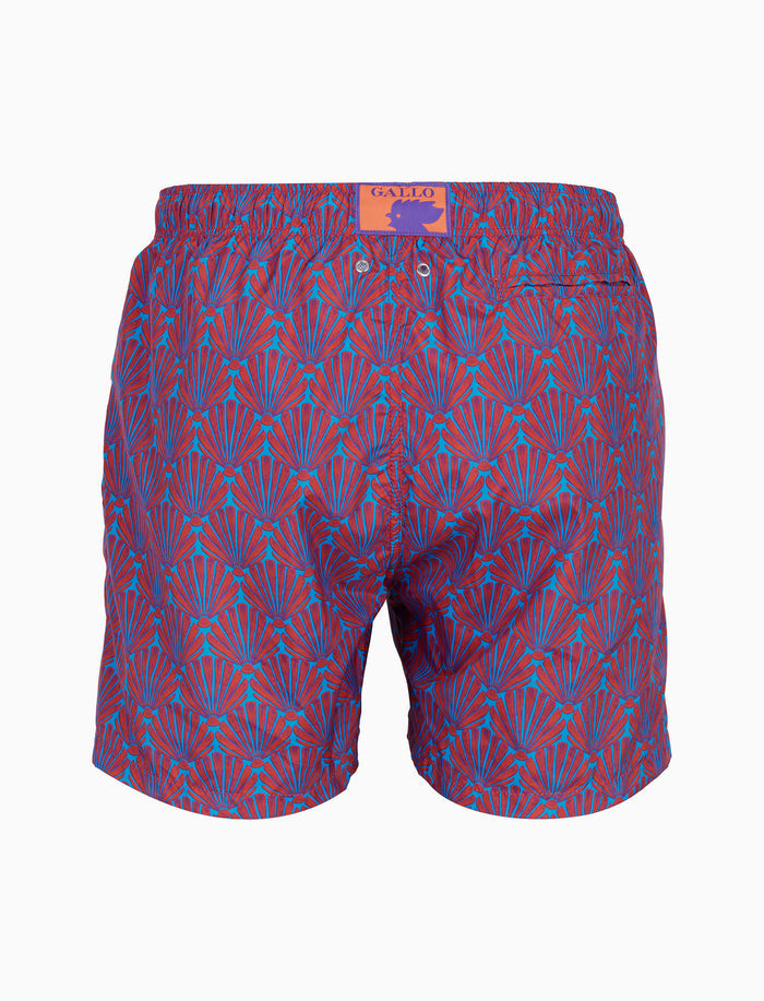 Boxer mare uomo fantasia conchiglie su fondo bordò - Gallo 1927 - Official Online Shop