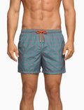 Boxer mare uomo fantasia conchiglie su fondo color pavone - Gallo 1927 - Official Online Shop
