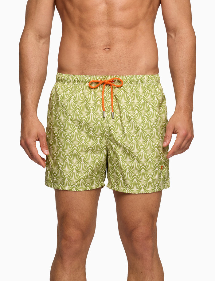 Boxer mare uomo fantasia conchiglie su fondo verde - Gallo 1927 - Official Online Shop