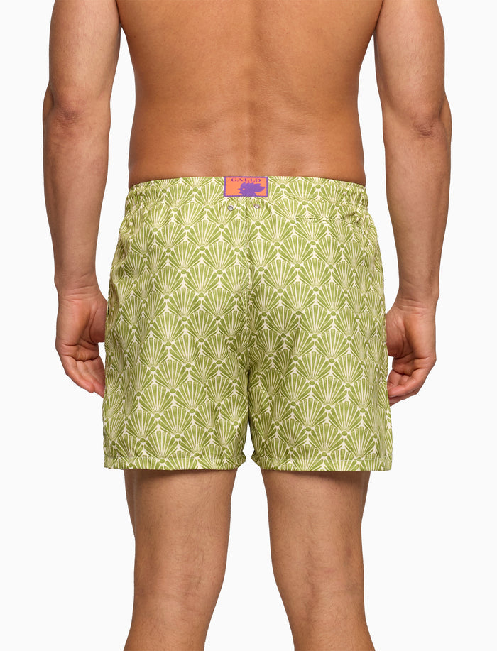 Boxer mare uomo fantasia conchiglie su fondo verde - Gallo 1927 - Official Online Shop