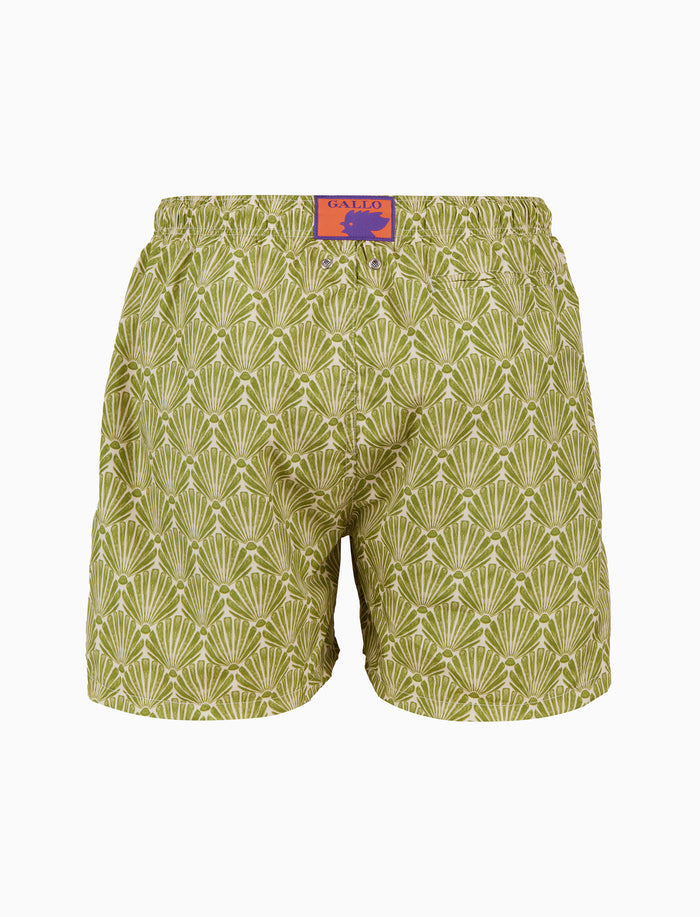 Boxer mare uomo fantasia conchiglie su fondo verde - Gallo 1927 - Official Online Shop