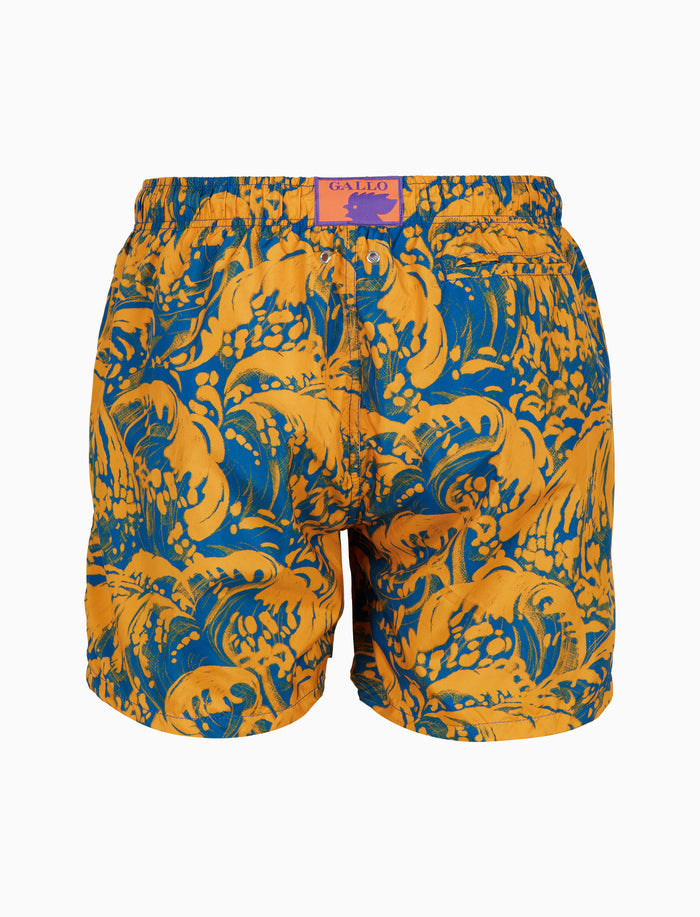 Boxer mare uomo fantasia onde giallo - Gallo 1927 - Official Online Shop