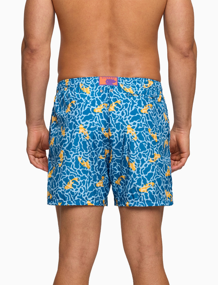 Boxer mare uomo fantasia pesci su fondo blu - Gallo 1927 - Official Online Shop