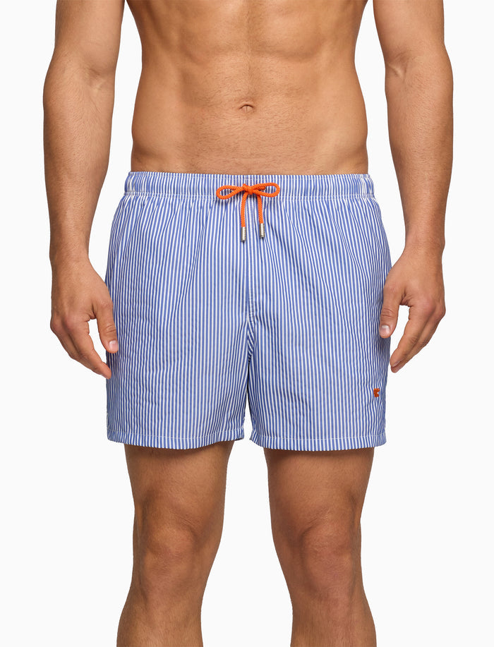 Boxer mare uomo fantasia seersucker blu - Gallo 1927 - Official Online Shop