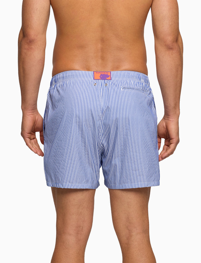 Boxer mare uomo fantasia seersucker blu - Gallo 1927 - Official Online Shop