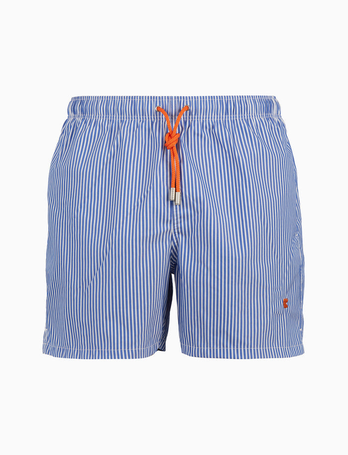 Boxer mare uomo fantasia seersucker blu - Gallo 1927 - Official Online Shop