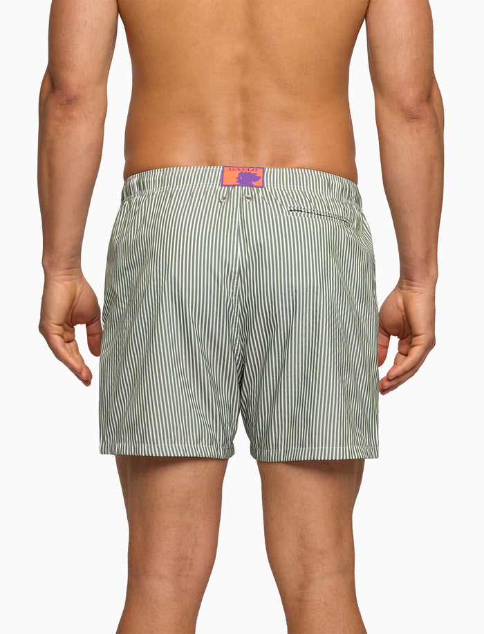 Boxer mare uomo fantasia seersucker verde - Gallo 1927 - Official Online Shop