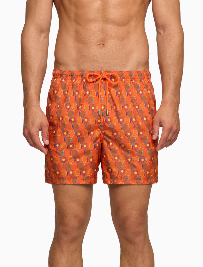 Boxer mare uomo fantasia tennis arancio - Gallo 1927 - Official Online Shop