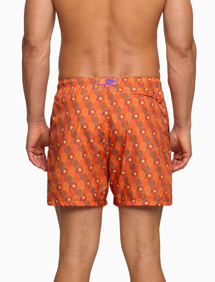 Boxer mare uomo fantasia tennis arancio - Gallo 1927 - Official Online Shop