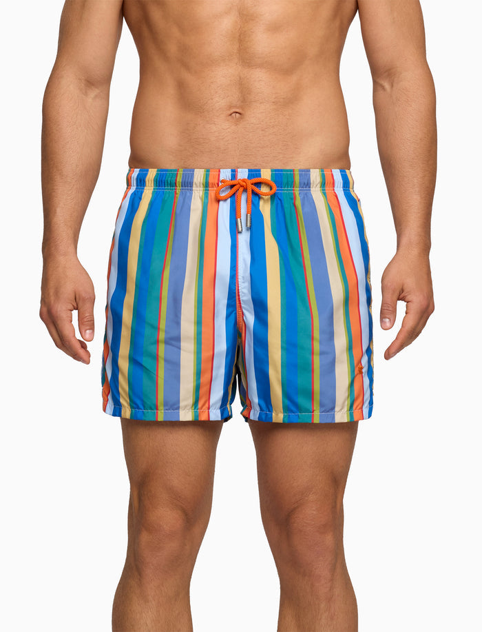 Boxer mare uomo righe multicolor azzurro - Gallo 1927 - Official Online Shop