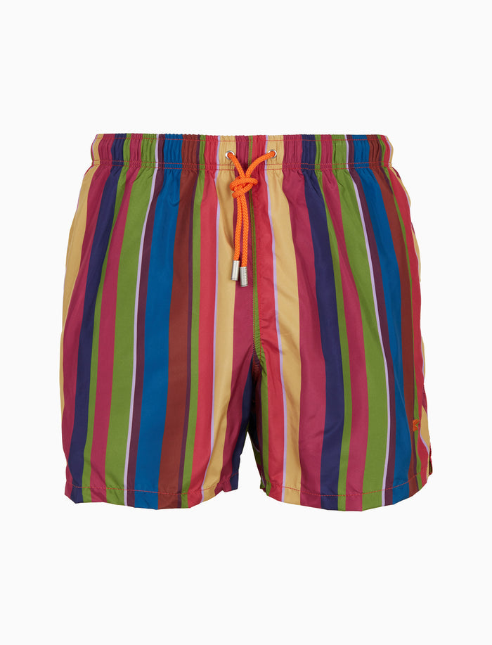 Boxer mare uomo righe multicolor fucsia - Gallo 1927 - Official Online Shop