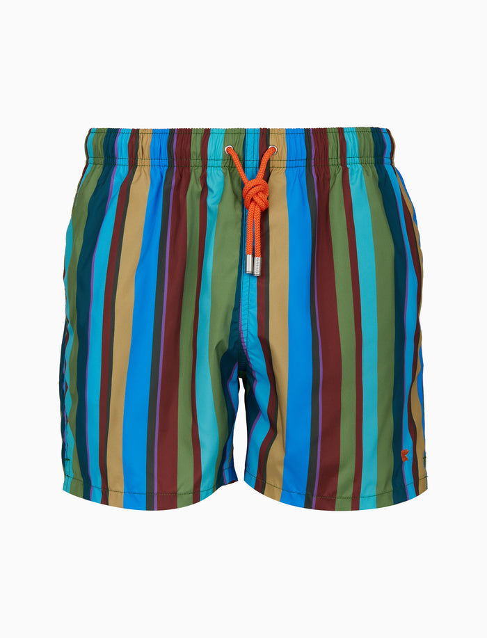 Boxer mare uomo righe multicolor verde - Gallo 1927 - Official Online Shop