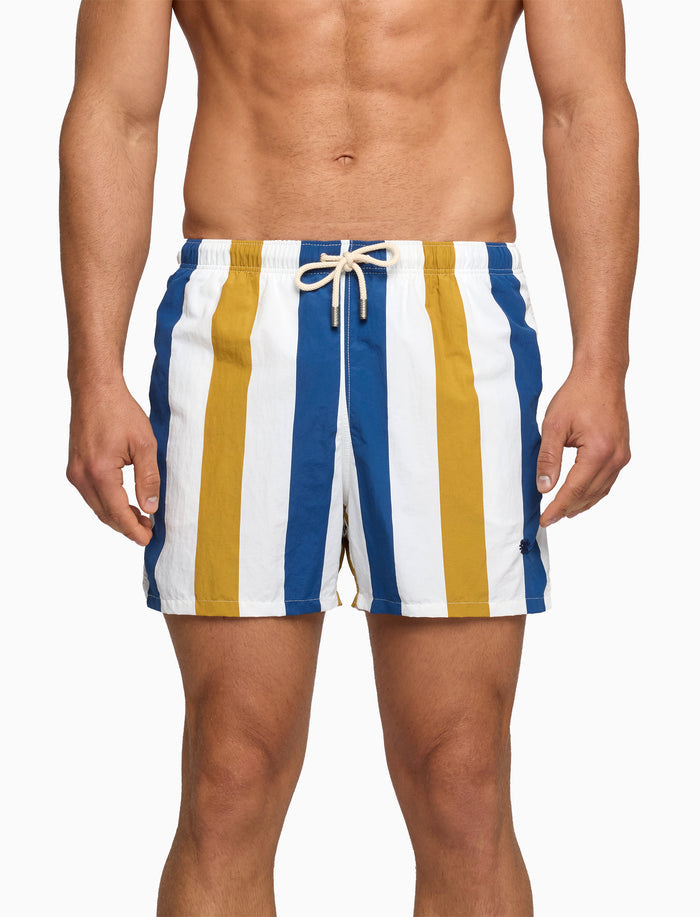 Boxer mare uomo righe tricolor blu - Gallo 1927 - Official Online Shop