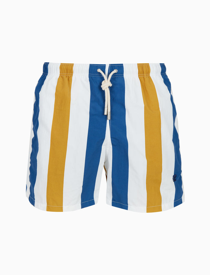 Boxer mare uomo righe tricolor blu - Gallo 1927 - Official Online Shop