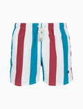 Boxer mare uomo righe tricolor bordò - Gallo 1927 - Official Online Shop