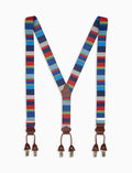 Bretella elastica unisex a righe multicolor blu - Gallo 1927 - Official Online Shop