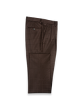 Product Image of Brown Wool Windowpane Double Pleated Suit Pants-Brown