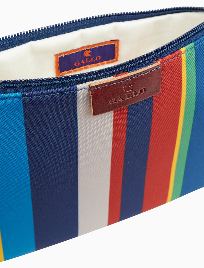 Bustina contemporary unisex blu righe multicolor - Gallo 1927 - Official Online Shop