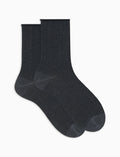 Calze corte donna azzurre tinta unita effetto scintillante - Gallo 1927 - Official Online Shop
