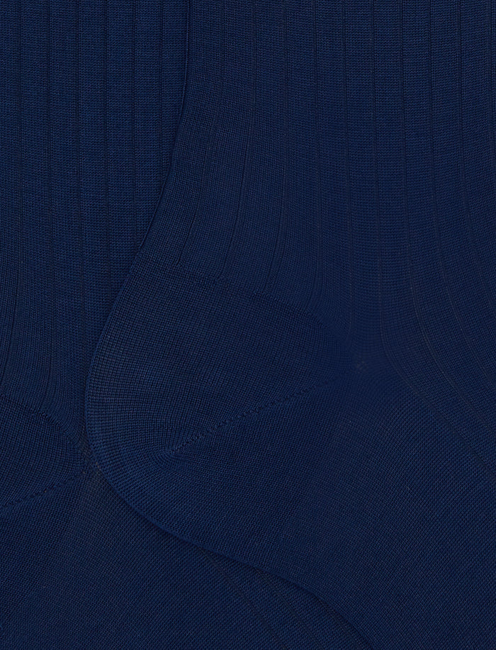 Calze corte uomo cotone costa tinta unita blu - Gallo 1927 - Official Online Shop