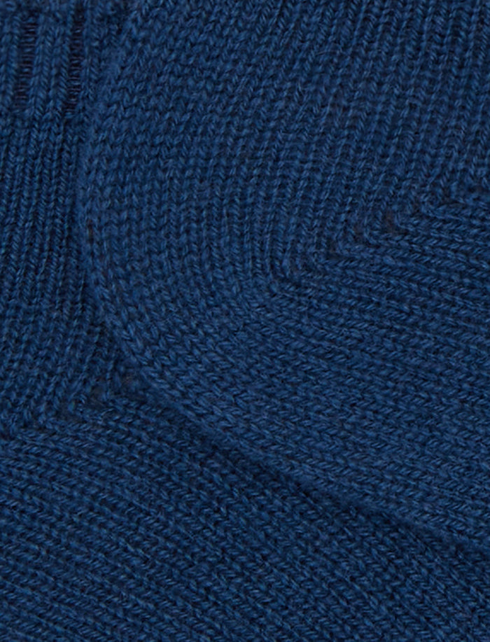 Calze fantasmini donna cashmere blu tinta unita - Gallo 1927 - Official Online Shop