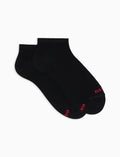 Calze fantasmini donna cotone nero tinta unita - Gallo 1927 - Official Online Shop