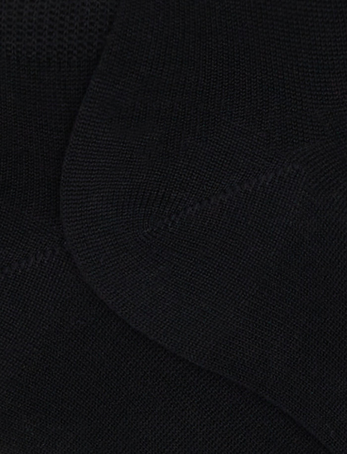 Calze fantasmini donna cotone nero tinta unita - Gallo 1927 - Official Online Shop